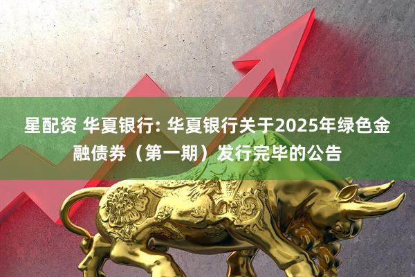 星配资 华夏银行: 华夏银行关于2025年绿色金融债券(第一期)发行完毕的公告